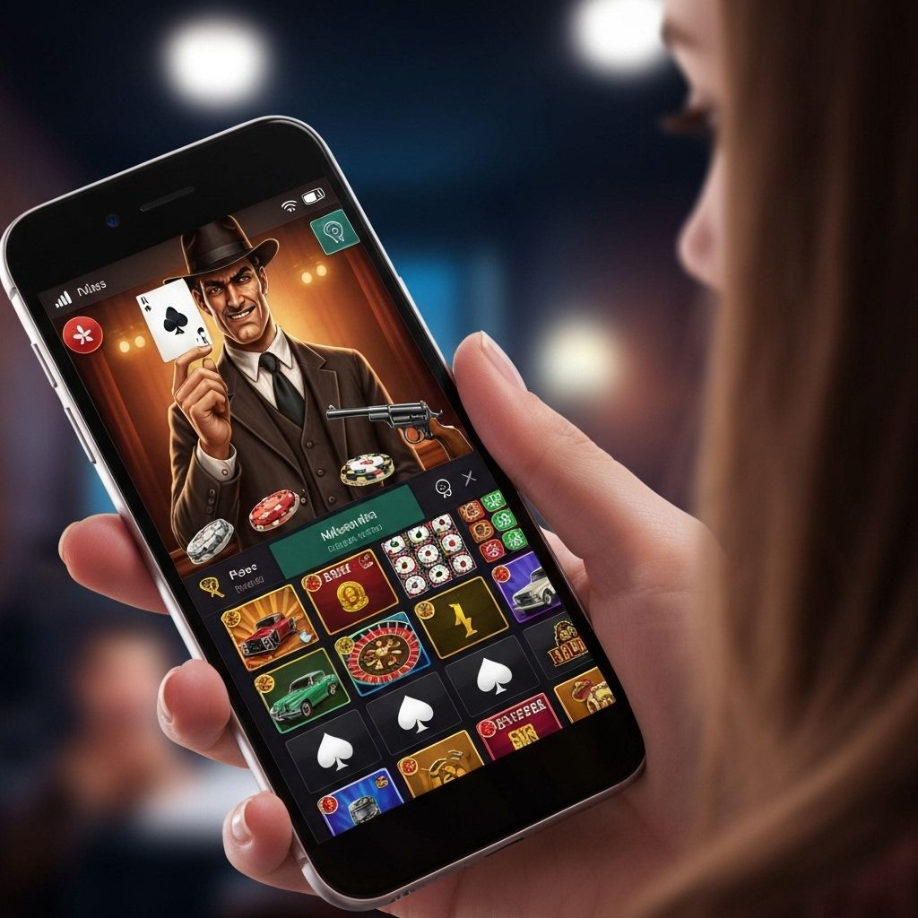 Mobilne gry kasynowe z motywem mafijnym na smartfonie